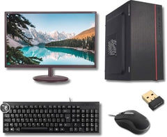 SARWATEK Desktop Computer Full Setup, Core i3 4th Gen, 8GB RAM, 256GB SSD + 500GB HDD, 18.5 Inch LED Monitor, WiFi Adapter, Keyboard & Mouse, Mouse Pad & Cleaning Kit