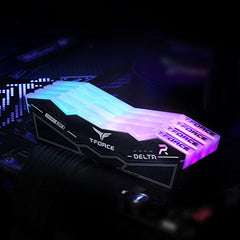 TeamGroup T-Force Delta RGB 2x16GB 6000MHz (6000MT/s) CL38 White 32GB DDR5 RAM Kit, Desktop Gaming Memory, Metal Heatsink, ARGB Sync, ECC, XMP 3.0/EXPO, For Intel/AMD CPU, High Performance Low Latency