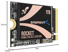 Sabrent 2TB Rocket Q4 2230 M.2 NVMe PCIe 4.0 x4 Gen4 SSD, Up to 5000MB/s,Internal Solid State Drive for Laptop, Surface/Pro, Steam Deck, PS5, ASUS ROG Ally, Dell, HP and Mini PCs (SB-213Q-2TB)