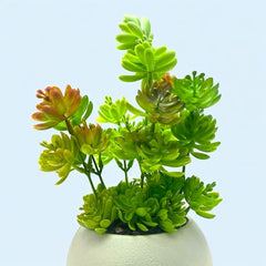 SKYGREEN Luxury Artificial Green Bonsai Tree with Stylish Decorative Pot for Modern Home, Office Desk & Shelf Decor | (BN-104)