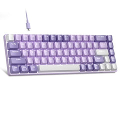 MageGee Portable 60% Mechanical Gaming Keyboard, MK-Box LED Backlit Compact 68 Keys Mini Wired Office Keyboard with Blue Switch for Windows Laptop PC Mac - Blue/White