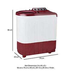 Whirlpool 7.5 Kg 5 Star Magic Clean Semi-Automatic Top Loading Washing Machine (MAGIC CLEAN 7.5 GREY DAZZLE, Fast Drying)