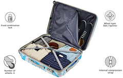 Skybags Trooper Set of 3 (S+M+L) Printed Hard Case Trolley Bags, Green