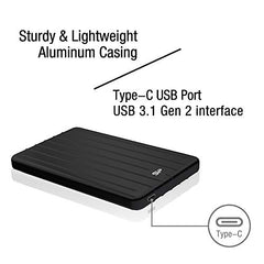 SP Silicon Power 2Tb Portable Ssd, USB-C, Aluminum Case USB 3.2 Gen 2 Type-C External Solid State Drive, Up to 520Mb/S, Bolt B75 Pro Series
