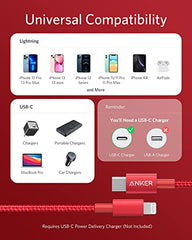 Anker New Nylon USB-C to Lightning Cable, 331 Cable, Fast Charging Cord (1ft, MFi Certified) for iPhone 13 13 Pro 12 Pro Max 12 11 X XS XR 8 Plus, AirPods Pro, Supports Power Delivery (Black)