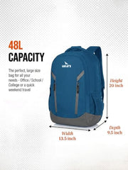 Lunar's Bingo - 48 L Laptop Bags | Laptop backpack for men | Laptop bag 15.6 inch | School bags | College bag for boys | Office backpack for men | Travel backpack with 1 Year Warranty