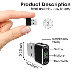 Verilux® Mouse Jiggler Tiny Undetectable Mouse Mover with 3 Jiggle Modes