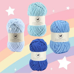 NESTNHAVEN , Plush & Cuddly Sets 2.0 , Chenille Yarn Supersoft Hand Knitting Wool Ball, set of 4 , 400 grams (1 Ball/100 Gram Each) Suitable for Craft, Babywear, Toys , Baby Blankets , 5 Bulky, Shades - NNHS 2.0 (Set 26 baby Pink , lilac , hot pink…
