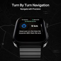 boAt Chrome Endeavour, Premium Metal Body, 1.96”(4.97cm) AMOLED Display,AI Coach Health Insights,Advanced S1 Processor,HRV,VO2 Max,Auto Watchface Refresh, Smart Watch for Men & Women (Fusion Blue)