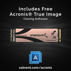 Sabrent 8TB Rocket 4 Plus NVMe 4.0 Gen4 PCIe M.2 Internal SSD Extreme Performance Solid State Drive R/W 7100/6600MB/s (SB-RKT4P-8TB)