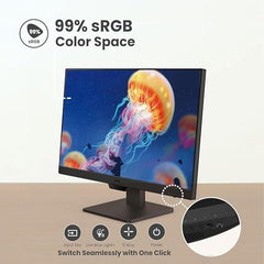 BenQ GW2490 24 inch (60.96 cm) FHD IPS Eye-Care Monitor| 100Hz|99% sRGB|Eye-careU|Dual HDMI|Display Port|Bezel-Less|Eyesafe|VESA MediaSync|B.I.|Low Blue Light+| Speakers|VESA Wall mountable(Black)
