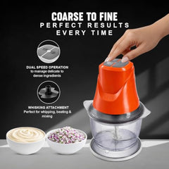 Sujata Chopcraft Electric Chopper 900ml, Vegetable Chopper for Kitchen | Dual Speed | 3200 RPM High Speed Motor | Stainless Steel Blades | Chop, Mince, Whip & Blend | Black