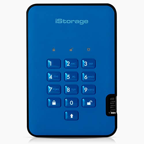 iStorage diskAshur2 256-bit 256GB USB 3.1 secure encrypted solid-state drive - Black IS-DA2-256-SSD-256-B