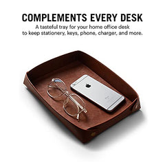 DailyObjects Combo Super Smooth Vegan Leather Reversible, Anti Slip, Water Resistent Felt Turf 2.0 Desk Mat | Vegan Leather Black Desk Tray Organiser - Set of 2