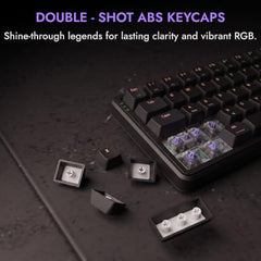 Kreo Hive 65 Wired Mechanical Gaming Keyboard | 65% Layout | Gasket Mount | Metal Volume Knob | Pre-Lubed Linear Switches | RGB Backlit | Type-C | Mac & Windows Mode
