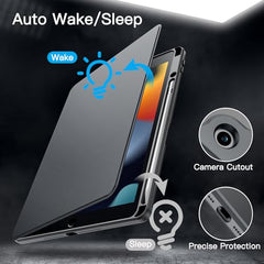 JETech 360° Rotating Case for iPad 9th/8th/7th Gen 10.2", Black