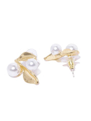 SYGA Pearl Earrings Necklace Bridal Jewelry Set for Party Wedding Festive for Women & Girls Accessories(Gold)