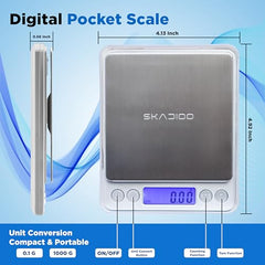SKADIOO Kitchen Weighing Machine | 10 Kg Capacity | Digital Weighing Machine with Adapter | Weight Scale for Food | Kitchen Scale for Home, Shop & Commercial Use