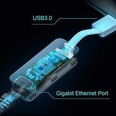 TP-link UE330 USB 3.0 3-Port Hub & Gigabit Ethernet Adapter 2 in 1 USB Adapter - Plug and Play