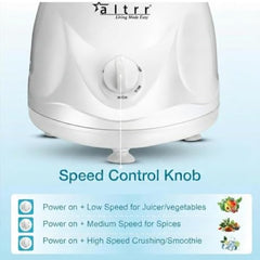 750 Watt Mixer Grinder for Daily Kitchen Use, 2 Stainless Steel Jars, Powerful Turbo Motor, 3 Speed Control, Compact ABS Body