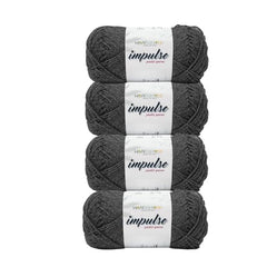 WOAFASHIONS - World of Arts Impulse Hand Knitting & Crochet Yarn, Premium Acrylic, 4 : Medium (Anchor Grey) (100gms / 3.5oz / 200mtr / 218yds)