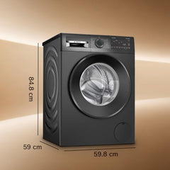 Bosch 12 kg (washer), 7 kg (Dryer) Front Load Fully Automatic Washer Dryer Machine, AI ActiveWater, Inbuilt heater, 14 Wash Programs, 66L Large Drum, Cast Iron Grey, WNA2740RIN (2026 model)