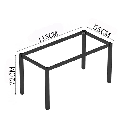 SYGA Iron Table Legs Bracket Stainless Steel Foldable Table Frame (Frame Only ? No Table Top Included) (115 X 55 X 72 CM, Black)