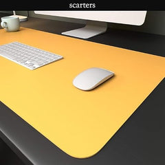 Scarters Desk Mat & Extended Mouse Pad 90x45cm | Reversible, Blue & Yellow