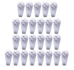 Art Street Hard Plastic 3-Pin Seamless Nail with 2 Spirit Leveler for Photo Frame Wall Picture Frame Hooks Hangers - Set of 25 (White)