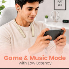 Portronics Harmonics Prime Wireless Neckband Earphones with 50H Playtime, Bluetooth 6.0, ENC, 10mm Dynamic Drivers, Dual Pairing, Fast Charging(Black)