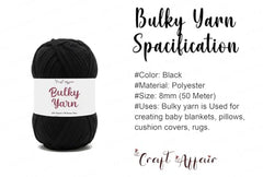 Craft Affair | Bulky Yarn/Blanket Yarn (8mm, 50 Meter, 100 Gram) | Chenille Yarn | for Craft Project: Blood Red