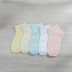 MOMISY 5 Pairs Baby Girl Boys Tube Socks Toddlers Infant kids children Spring and Autumn Socks Stretch Ankle Sock (IN, Age, 3 Years, 5 Years, NetDiamond)