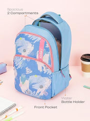 Safari Bloomveil School Bag For Girls, Capacity - 36L, 2 Compartments Backpack For kids
