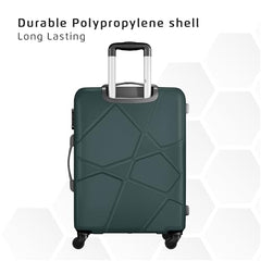 Safari Pentagon Pro 8 Wheels Set of 3, (Cabin + Medium + Large) Trolley Bag, Hard Case Polypropylene, 360º Wheeling Luggage, Suitcase for Travel, Trolley Bags for Travel, Luxury Beige