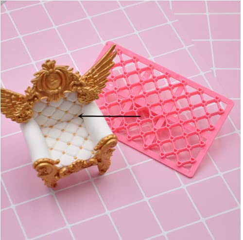 SYGA Cake Fondant Embossing Mold Multifunctional Patterns Embosser Cookie Cutter Molds Plastic Impression Mats Texture Lace Border Baking Mould Bakeware for Cupcake Wedding Cake Decoration Tools-6pcs