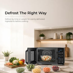 Midea 28 L Convection Microwave oven with Air Fry & Grill (MMOP03XA-ECSEBK) | 326 Auto cook menu | 900W | Child Lock