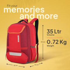 American Tourister Bowie The Outdoor Backpack In Teal - 35 Litre Capacity, 17" 5 Compartment Laptop Backpack Compartment, External Bottle Holder, And Shoe Compartment And, Green