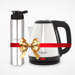 CADLEC 1.5L Electric Kettle & Stainless Steel Water Bottle Combo | Automatic Cut-Off | Multi-Use for Instant Noodles, Tea & Coffee, 2 Years Warranty | Kettle Combo Offer