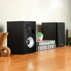 Edifier R990BT 2.0 Active Multimedia Speaker, 24W RMS Powered Desktop Speakers with Bluetooth V5.4, App Custom EQ, Sound Presets, MDF Wooden Enclosure, Dual RCA Inputs for Laptop, PC & Gaming, Black