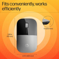HP Z3700 Wireless Optical Mouse with USB receiver and 2.4GHz Wireless Connection/ 1200DPI / 16 months Long Battery Life /Ambidextrous and Slim Design (Modern Gold)