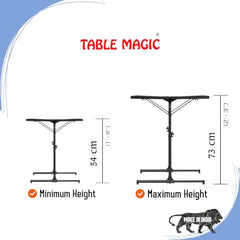 TABLE MAGIC 2.0 Double-Top Multipurpose Laptop Table Mat Finish| Height Adjustable, Foldable, Portable | Work-from-Home Lap Desk (Midnight Black)