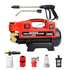 [Upgraded 2026] Balwaan Krishi PW-350 Pressure Washer for Car, 1.8 kW Single Phase Motor, 120–150 Bar Pressure, 2800 RPM, 7.5 L/min Flow Rate, 10 Accessories, for Car, Bike & Home Cleaning