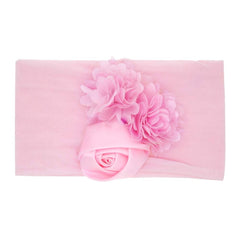 SYGA Baby Headbands Girls Rose Flower Nylon Strechable Hairbands For Newborn Infant Toddlers Kids 0-3 Year (Blue)