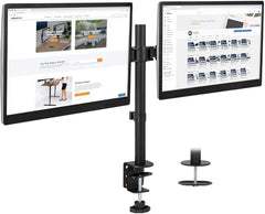 Gitru Quad Monitor Desk Mount, Free Stand for 4 Screens 14-27 Inch, VESA 75x75mm, 100x100mm, C Clamp Type