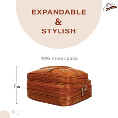 Leather World Vegan Leather 15.6 Inch Laptop Office Briefcase Messenger Bag Satchel for Men and Women, with Adjustable Strap and Expandable Bottom (Brown)