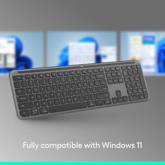 Logitech MK950 Signature Slim Wireless Keyboard and Mouse Combo, Sleek Design, Quiet Typing and Clicking, Switch Across Three Devices, Bluetooth, Multi-OS, Works with Windows and Mac - White