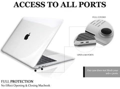GIOIA BAZAAR Case for MacBook, Transparent Plastic Hard Shell Case Cover Compatible with MacBook Pro 13 inch (2020 2019 2018 2017 2016) M1 M2 A2289 A2338 A2251 A2159 A1989 A1706 A1708, Clear Combo