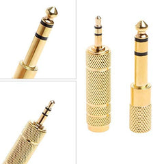 LipiWorld® Headphone Adapter 6.35mm Male to 3.5mm Female and Audio Stereo Plug 3.5mm Male to 6.35mm Female (Available Color 6 Pieces Combo)