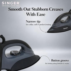 SINGER STEAMINATOR 8 Bar 2600 W Steam Generator Iron | 100 g/min Continuous Steam | 1.5L Water Tank | Ceramic Soleplate | Vertical Steam | Auto Shut-Off | Heavy Duty | ISI Certified | 2 Years Warranty