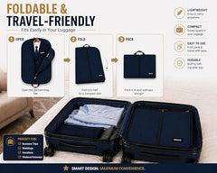 RAAHII 2 piece suit cover, Blazer cover, coat covers with zip for wardrobe storage of suit, jacket, garments, sweaters, saree, pant organizer (hanger not included)